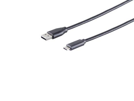 OEM Kabel USB2.0, 1,0m, A(St)/ C(St),  schwarz, (TC77143-1.0)