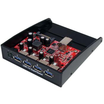 STARTECH USB 3.0 Front Panel 4 Port Hub ? 3.5in or 5.25in Bay (35BAYUSB3S4)