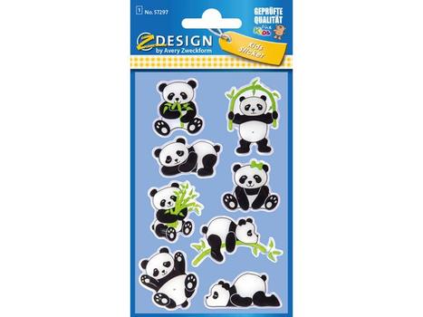 Z-Design Etikett AVERY dekor pandaer (57297*10)