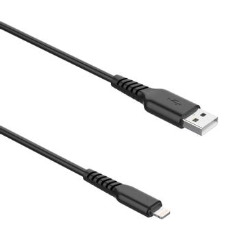 IIGLO USB A til lightning kabel 3m sort Ladekabel til iPhone og iPad, PVC, MFI (II-USBAMLGHTN-B030)