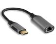 IIGLO USB-C til Ethernet RJ45 (Space grey aluminium) Adapter, Gigabit Ethernet, 1000Mbps, USB-C 3.1