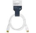 IIGLO Displayport kabel 2m (vit) v1.4, 4K vid 120Hz, 8K vid 60Hz, 3D-video, HDR, PVC