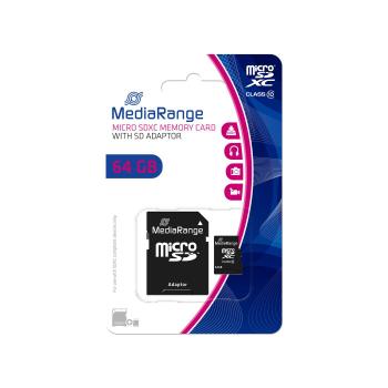 MediaRange MicroSDHC card 64GB SD adapte (MR955)