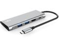 IIGLO 6-i-1 Ultraslim Multiport Docking (lysegrå) USB-C 87W PD, 2xUSB-A, 1xHDMI, SD, microSD