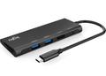 IIGLO 6-i-1 Ultraslim Multiport Docking (sort) USB-C 87W PD, 2xUSB-A, 1xHDMI, SD, microSD