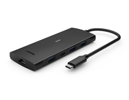 IIGLO 8-i-1 Slim MultiPort Docking (svart) USB-C 87W PD, 2+2 USB-A, 1xHDMI, 1xUSB-C, Ethernet (II-USBCDK-B01)