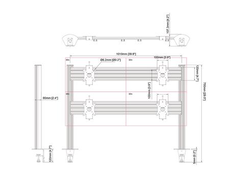 MULTIBRACKETS Deskmount Column Pro MBDM2X2U* (7350105215544)