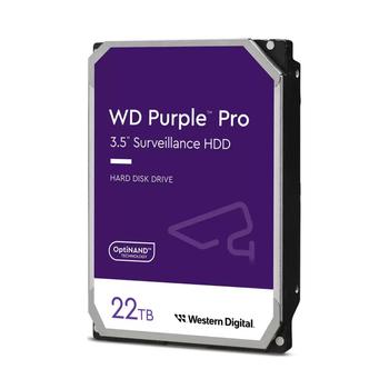 WESTERN DIGITAL WD Purple Pro WD221PURP - Hard drive - 22 TB - surveillance,  smart video - internal - 3.5" - SATA 6Gb/s - 7200 rpm - buffer: 512 MB (WD221PURP)