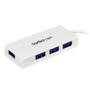 STARTECH StarTech.com 4 Port SuperSpeed Mini USB 3.0 Hub White (ST4300MINU3W)