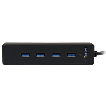 STARTECH 4 Port Portable SuperSpeed USB 3.0 Hub with Built-in Cable (ST4300PBU3)