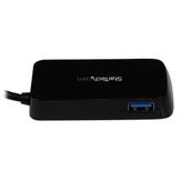 StarTech 4-Port USB 3.0 SuperSpeed Hub - Portable Mini Multiport USB Travel Dock - USB Extender Black for Business PC/Mac, laptops (ST4300MINU3B) - hub - 4 porter (ST4300MINU3B)