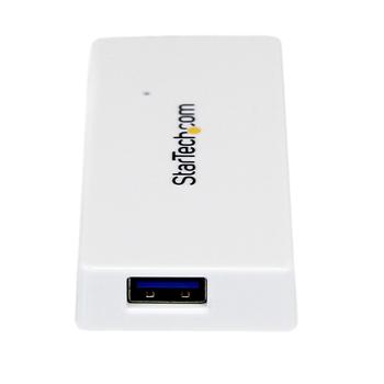 STARTECH Portable 4 Port SuperSpeed Mini USB 3.0 Hub - White (ST4300MINU3W)