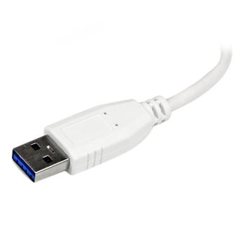 STARTECH Portable 4 Port SuperSpeed Mini USB 3.0 Hub - White (ST4300MINU3W)