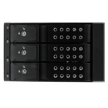 StarTech 3-Bay Hot Swap Backplane for 3.5in SAS II/SATA III - 6 Gbps HDD - Aluminum Trayless Mobile Rack Backplane (HSB3SATSASBA) - bevegelig lagerrack (HSB3SATSASBA)