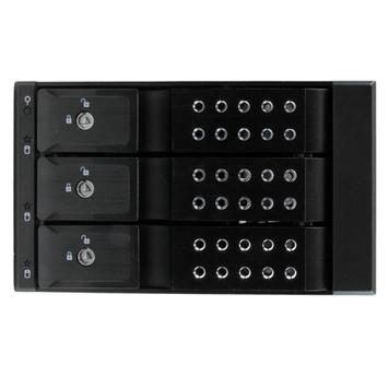 StarTech 3-Bay Hot Swap Backplane for 3.5in SAS II/SATA III - 6 Gbps HDD - Aluminum Trayless Mobile Rack Backplane (HSB3SATSASBA) - bevegelig lagerrack (HSB3SATSASBA)