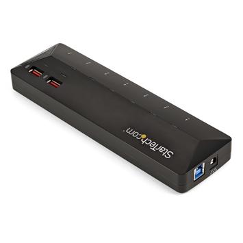 StarTech 9 Port USB 3.0 Hub - 7 x USB-A, 2 x USB-A Fast Charge Ports - Multi Port Powered USB Charging Station (ST93007U2C) - USB-periferdelesvitsj - 7 porter (ST93007U2C)