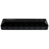 StarTech 10 Port USB 3.0 Hub with Charge & Sync Ports - 8 x USB-A, 2 x USB-A Fast Charge Ports - Multi Port Powered USB Hub (ST103008U2C) - USB-periferdelesvitsj - 10 porter (ST103008U2C)