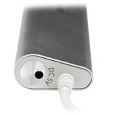 StarTech 7 Port Compact USB 3.0 Hub with Built-in Cable - Aluminum USB Hub - Silver USB3 Hub with 20W Power Adapter (ST73007UA) - USB-periferdelesvitsj - 7 porter (ST73007UA)