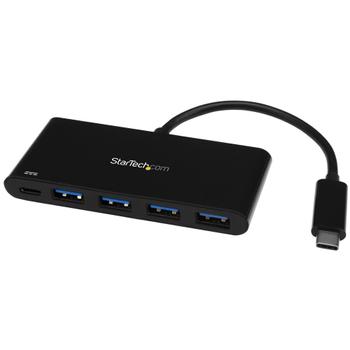 STARTECH 4-Port USB-C Hub with Power Delivery - USB-C to 4x USB-A - USB 3.0 Hub (HB30C4AFPD)