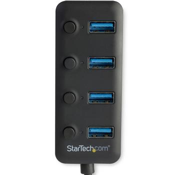 STARTECH 4-PORT USB 3.0 HUB - 4X USB-A WITH INDIVIDUAL ON/OFF SWITCHES PERP (HB30A4AIB)