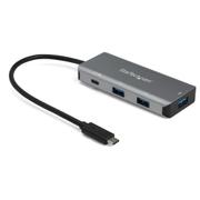 STARTECH StarTech.com 4 Port USB C Hub (10Gbps) to 3x USB-A & 1x USB-C, 100W Power Delivery Passthrough Charging, Compact/Portable USB 3.1 Gen 2/USB 3.2 Gen 2 Type C Laptop Adapter, Works w/ TB3 - Windows/macO