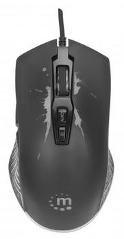 MANHATTAN MH RGB LED Wired Optical USB Gaming Mouse, Black (190220)