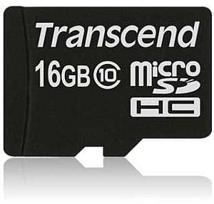 TRANSCEND MicroSDHC card    16GB Class 10 (TS16GUSDC10 $DEL)