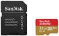 SANDISK Extreme microSDHC 32GB + SD Adapter for Action Sports Cameras - workswithGoProMessaging-TwinPack-100MB/sA1C10V30UHS-IU3