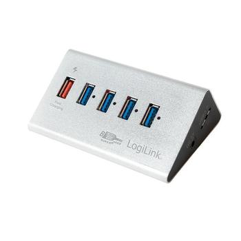 LOGILINK USB 3.0 HUB 4-port, Aluminium,  inkl. Power Suppl (UA0227)