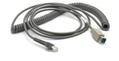 ZEBRA CABLE - SHIELDED USB: POWER PLUS CONNECTOR, 15FT. 4.6M, COILED, 12V