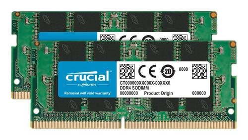 CRUCIAL 32GB Kit 16GBx2 DDR4-2666 SODIMM (CT2K16G4SFRA266)