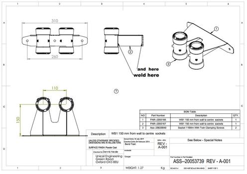 UNICOL 150mm deep CTT11015 wall tie (CTT11015)