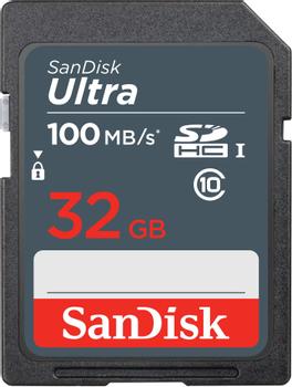 SANDISK Ultra 32GB SDHC Mem Card 100MB/s (SDSDUNR-032G-GN3IN)