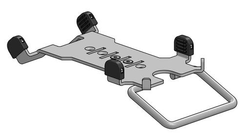 ERGONOMIC SOLUTIONS MULTIGRIP PLATE F/ BBPOS/ STRIPE WISEPOS E W/ HANDLE BLACK CPNT (WIS101-MH-02)