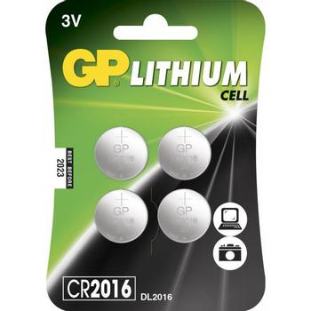 GP Lithium Cell CR2016_ 3V_ 4-pack (103180)