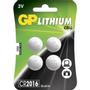 GP Lithium Cell Battery CR2016, 3V, 4-pack