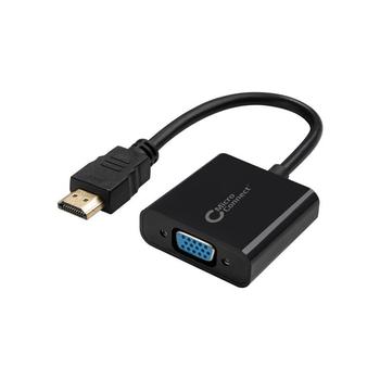 MICROCONNECT Adapter HDMI - VGA M/F, Black (HDMVGA1B)