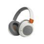 JBL JR 460NC trådløse hodetelefoner, Over-Ear for barn (hvit) Trådløse øredekkende hodetelefoner med støyreduksjon for barn, Safe Sound