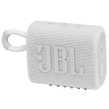 JBL GO 3 Trådløs bluetooth høyttaler (hvit) 5 timer ultrakompakt JBL-lyd med IP67-kabinett og BT5.1 (JBLGO3WHT)