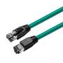 MICROCONNECT CAT8.1 S/FTP 0,25m Green LSZH 