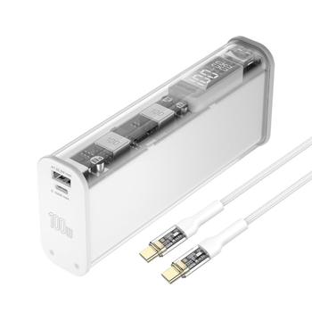 4smarts Lucid Block Powerbank 20000mAh (hvit) 1x USB-C PD 100W, 2x USB-A 22,5W (540266)