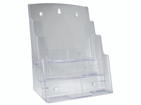 BNT Brochureholder bnt klar A4 3 rum bord/væg 297x210mm (370600)