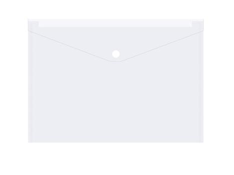 BNT Plastmappe PP A4 transparent m/klap og trykknap (203908*10)