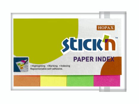 BNT Indeksfaner Stick'N Papir 4 ass. neon 50x20mm 4x50stk/ pak (526400)