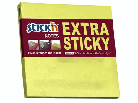 BNT Notes Stick'N Extra Sticky gul 76x76mm 90blade (527306*12)