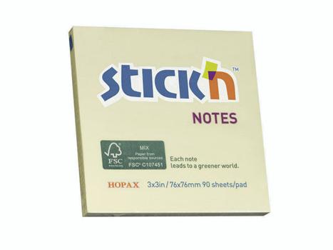 BNT Notes Stick'N gul 76x76mm 90blade/ blok (526800*12)