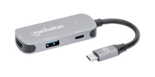 MANHATTAN Usb-C Dock/Hub, Ports (X3):  (130707)