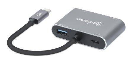 MANHATTAN Usb-C Dock/Hub, Ports (X4):  (130691)