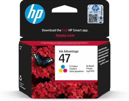 HP 47 - 14 ml - colour (cyan, magenta, yellow) - original - Ink Advantage - ink cartridge (6ZD61AE#BHK)