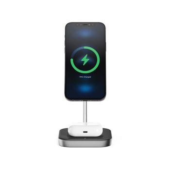 ALOGIC MagSpeed 2-in-1 Wireless Charging Station - Space gray (MSP21CS15W)